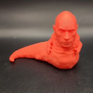 Unique Red Worm Sculpture